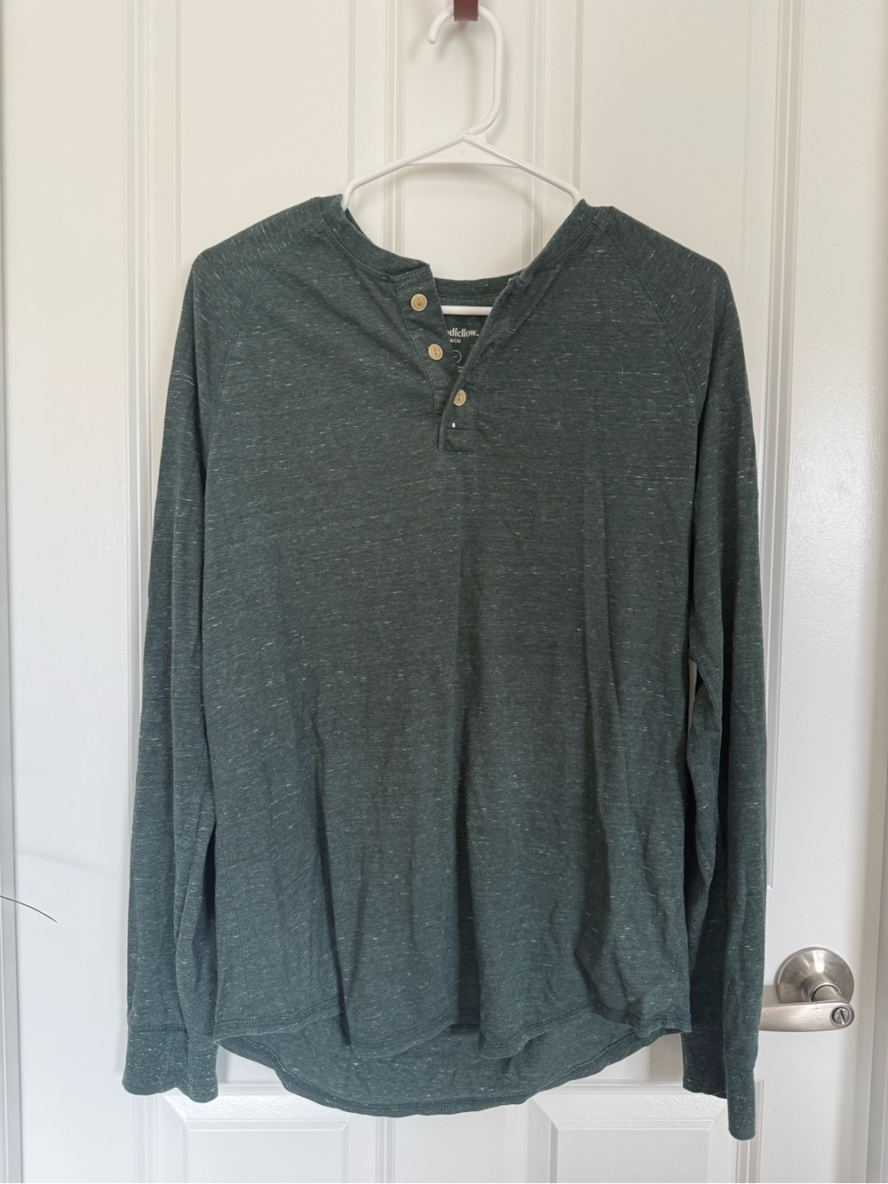 Goodfellow & Co Dark Green Long-Sleeve Henley
